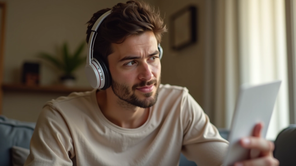 Pessoa a usar auriculares durante uma aula